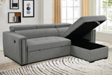 Reversible Sectional w.Storage Chaise and Pull-Out Ottoman - 99033