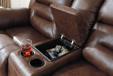 Upholstery Manual Recliner Loveseat w. Console - Stoneland