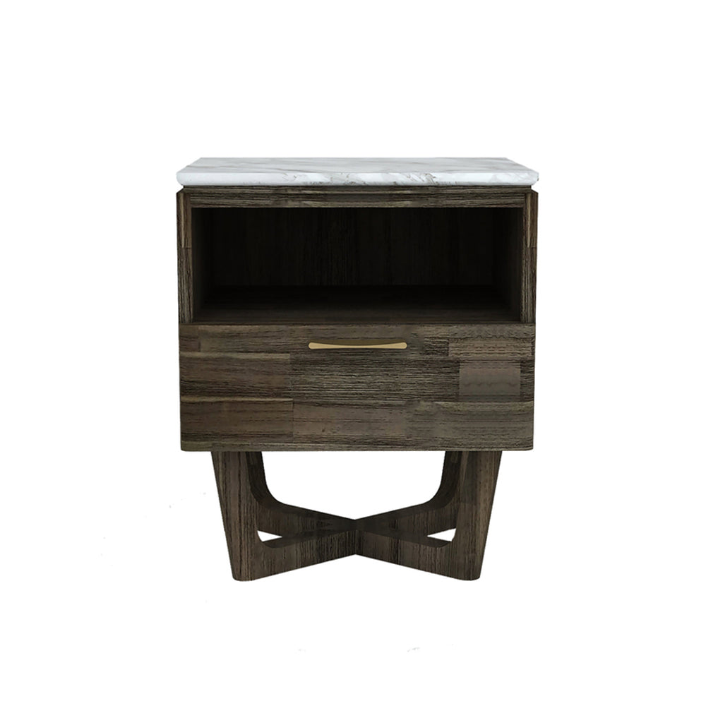 Marble Top 1Dr Nightstand w.Shelf- Aura