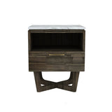 Marble Top 1Dr Nightstand w.Shelf- Aura