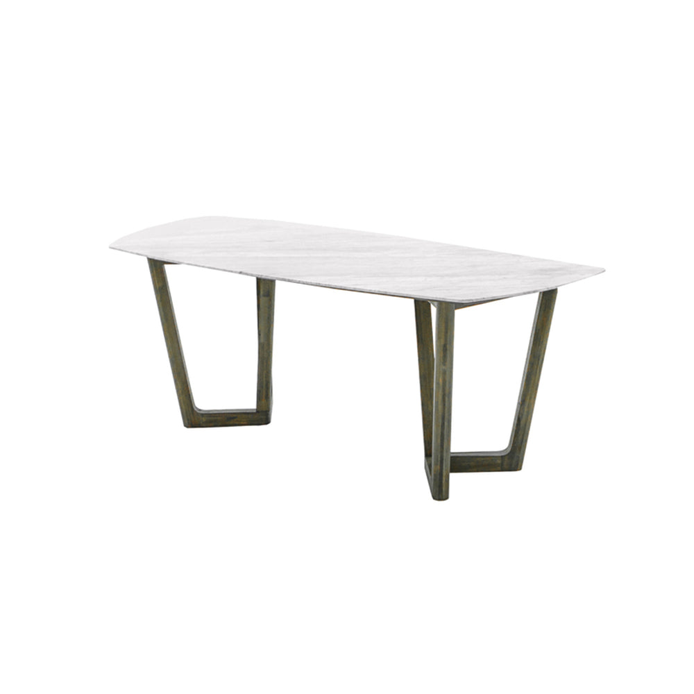 Rectangle Marble Top Dining Table -  Aura 83 inch