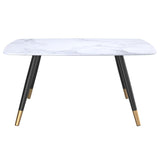 Marble Looking Rect Dining Table - Emery
