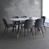 Marble Looking Rect Dining Table - Emery