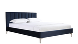 Velvet Upholstered Platform Bed - 5893 | Edmonton Furniture Store