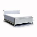 White Color Queen Bed - 2147