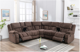 Cozy Fabric Recliner Loveseat with Console-99928