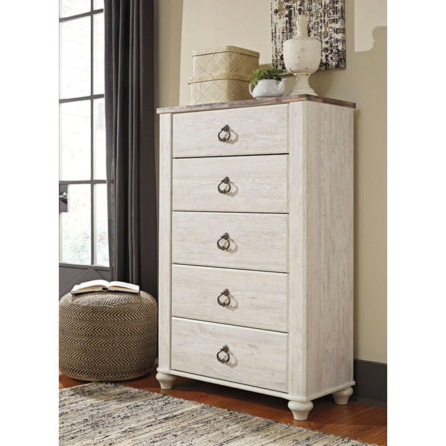 Edmonton Furniture Store | Urban Rustic White Wash Chest - B267