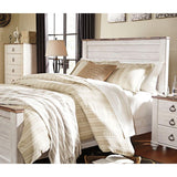 Edmonton Furniture Store | Urban Rustic White Wash Queen Bed - B267