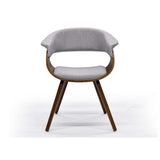 Grey Fabric and Bent Wood Accent Chair - Holt