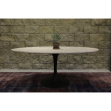 Iceland Oval Dining Table with Metal Base | Edmonton Furniture Store