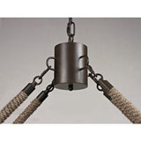 LA1276RP -Reclaimed Rope Rectangular Chandelier