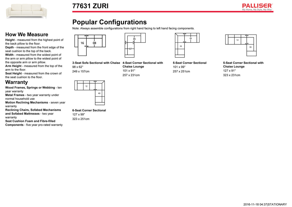 Palliser Custom Made in Canada Loveseat - Zuri