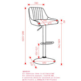 Adjustable Height Air-Lift Swivel Stool - Kron