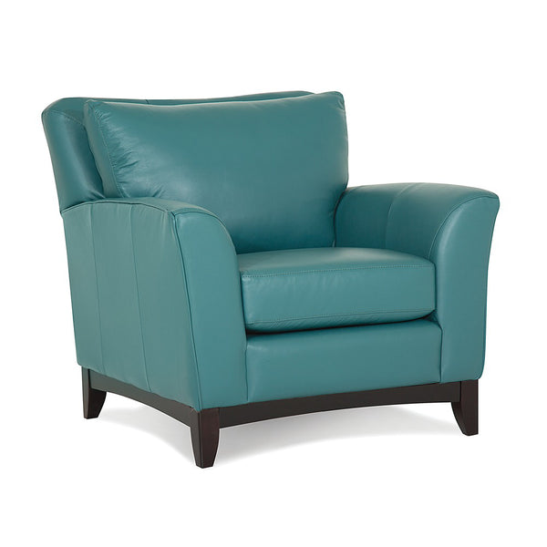 Palliser Custom Chair with Wood Base and Sweet Heart Back - India