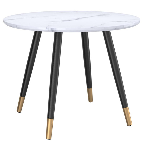 Marble Looking Round Dining Table - Emery