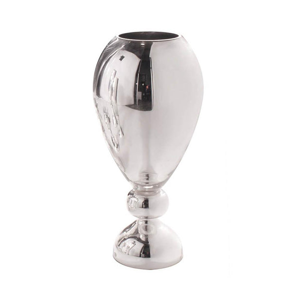 Silver Hand Blown Glass Vase