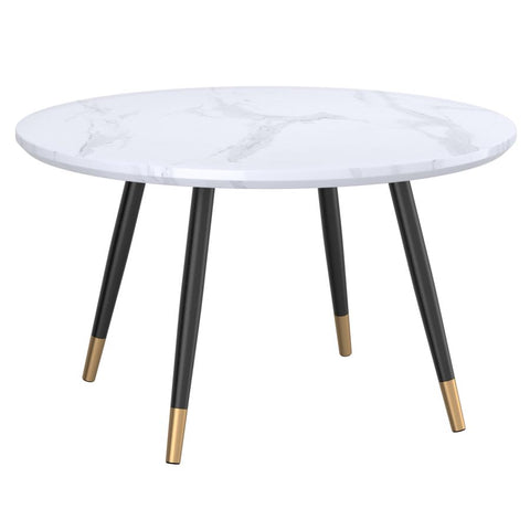 Marble Looking Round Coffee Table-  Emery