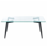 Edmonton Furniture Store | Modern Glass Top Coffee Table - Abbot