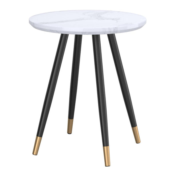 Marble Looking Accent Table-  Emery