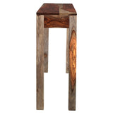 Edmonton Furniture Store | Grey Modern Rustic Solid Wood Sofa Table - Idris