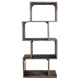 Edmonton Furniture Store | Grey Modern Rustic Solid Wood BookShelf - Idris