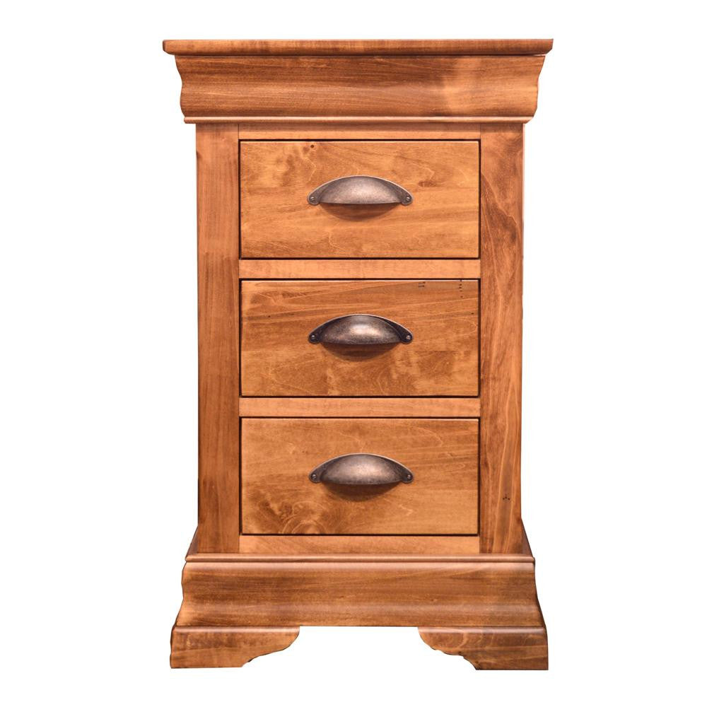Solid Wood Canadian Made 3 Drawer Nightstand- Bayshore
