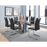Glass Top Dining Table with 6 Chairs - 5577 Package
