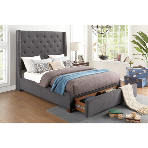 Upholstered Storage Queen Bed- 5877 | Edmonton Furniture Store