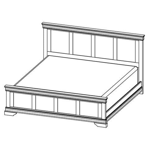Solid Wood Canadian Made Queen Panel Bed- Bayshore