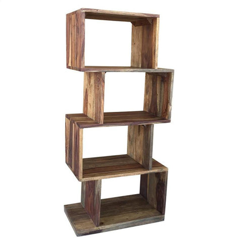 Inspire Idris Shelving Unit In Dark Sheesham - 505-814DS