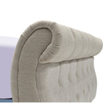 Curved Shape Upholstered King Bed - B643