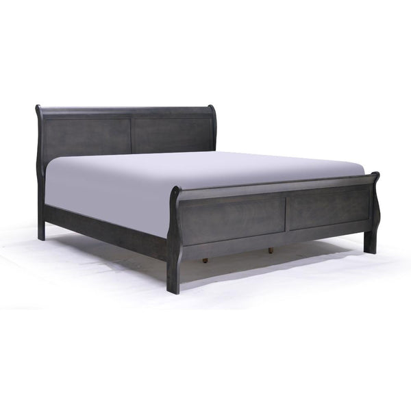 Grey Color King Bed - 2147