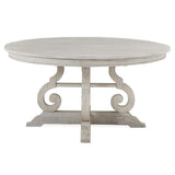 Edmonton Furniture Store | White Wash Rustic Solid Round Dining Table  - Bronwyn