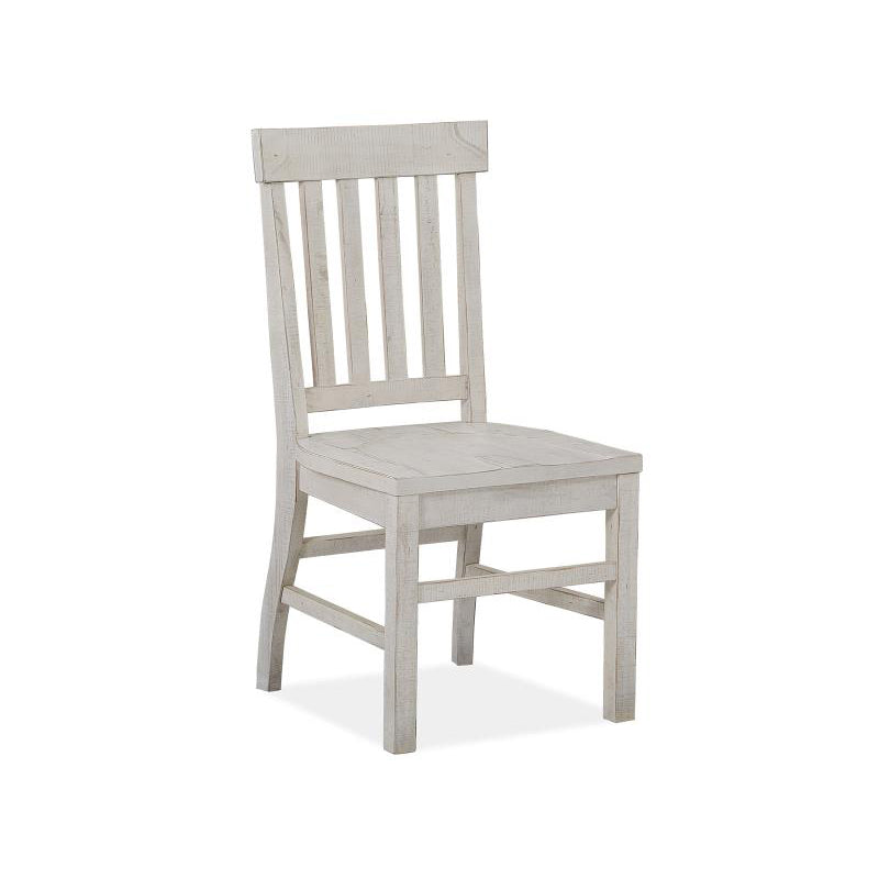 Edmonton Furniture Store | White Wash Rustic Solid Dining Side Chair - Bronwyn