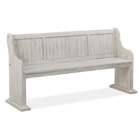 Edmonton Furniture Store | White Wash Rustic Solid Bench  - Bronwyn