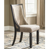 Edmonton Furniture Store | Black Textured Upholstered Dining Chair - D736