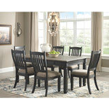 Edmonton Furniture Store | Black Textured Upholstered Dining Chair - D736