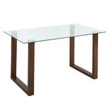 Edmonton Furniture Store | Rectangular Dining Table Set in Walnut Base - Franco/Cora