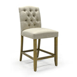 Fabric 26"Counter Chair in Cream Color - Lucian
