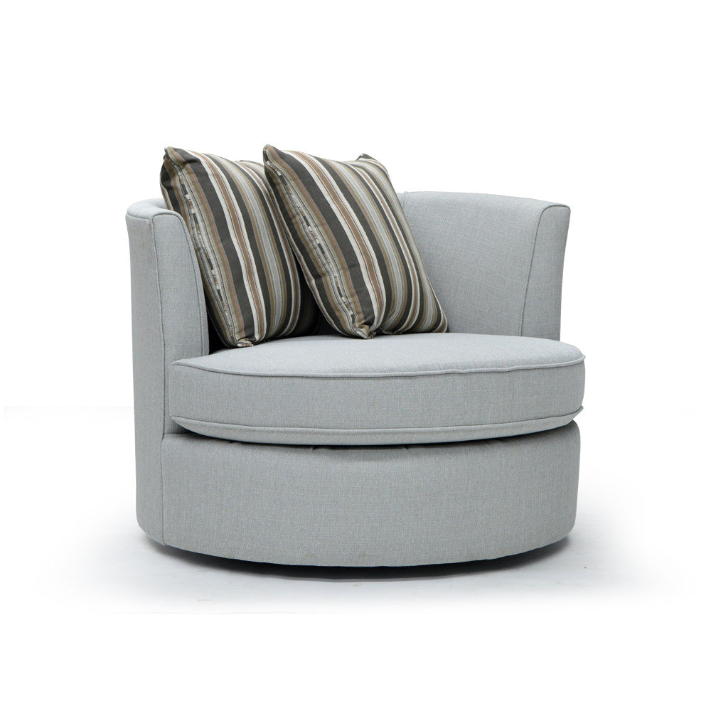 Custom Round Swivel Accent Chair - 1802