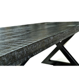 Rustic Modern Solid Mango Wood Dining Table - Zax