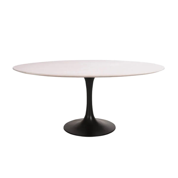Iceland Oval Dining Table with Metal Base | Edmonton Furniture Store